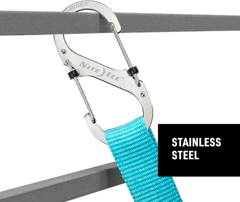 NiteIze SlideLock Pet S-Biner - Stainless Steel Dual Carabiner for Securing Pets & Clipping Leashes - Lightweight Carabiner for Easily Attaching - S-Biner with Slide-to-Lock Feature - 3 Pack - Image 2